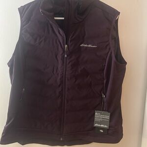 Eddie Bauer Deep Plum Quilted Vest